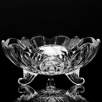 Üvegből készült gyümölcstál, modern minimalista stílus, prémium minőség