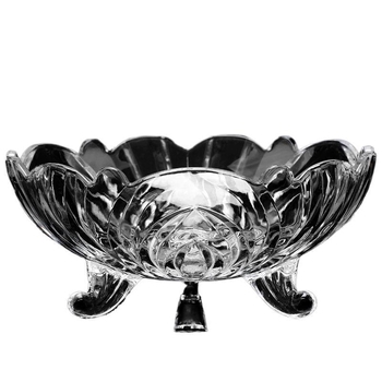 Üvegből készült gyümölcstál, modern minimalista stílus, prémium minőség