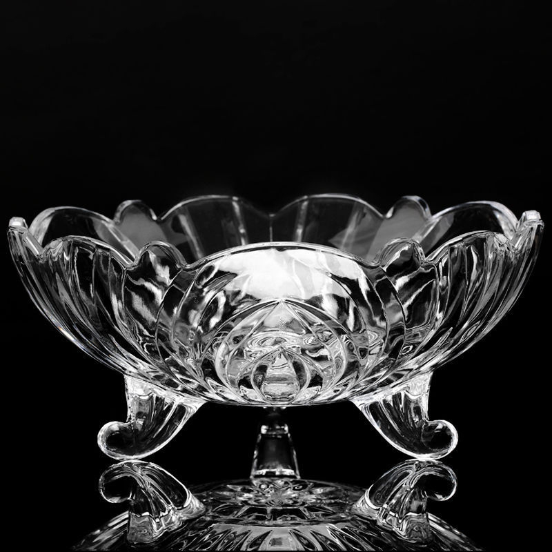 Üvegből készült gyümölcstál, modern minimalista stílus, prémium minőség