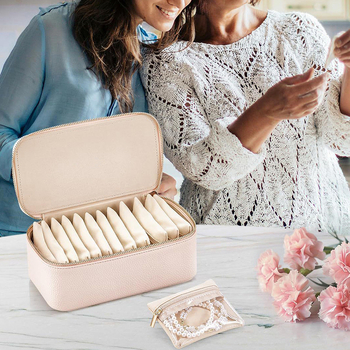 Papuošalų dėžutė SMZ-078, Cortex medžiaga, kasdienio stiliaus, 12 dalių rinkinys