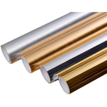Isekleepuv PVC-folie metallilise harjatud tekstuuriga külmikutele, lifttidele, köögipindadele ja kappide renoveerimiseks (veekindel, õli- ja mustusekindlus)