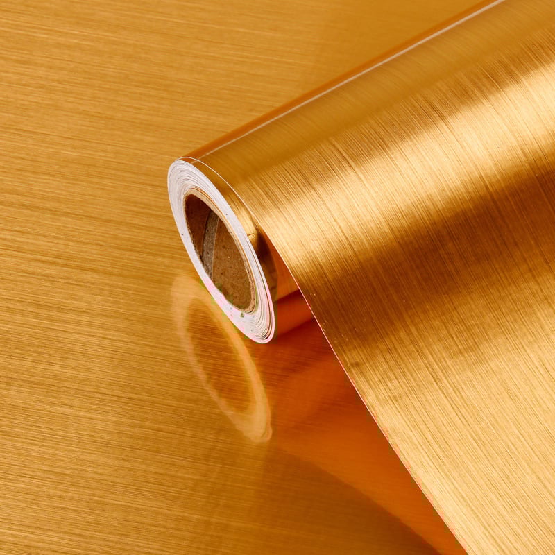 Isekleepuv PVC-folie metallilise harjatud tekstuuriga külmikutele, lifttidele, köögipindadele ja kappide renoveerimiseks (veekindel, õli- ja mustusekindlus)