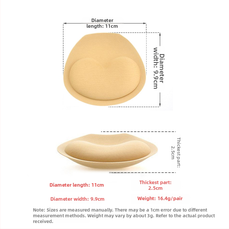 Μπικίνι μαξιλαράκια στήθους, βαμβακερά, παχιά, αναπνέοντα και αόρατα, με λεπτή κορυφή και παχιά βάση