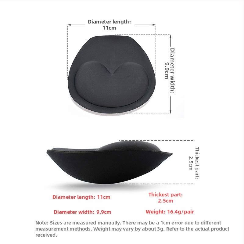 Μπικίνι μαξιλαράκια στήθους, βαμβακερά, παχιά, αναπνέοντα και αόρατα, με λεπτή κορυφή και παχιά βάση