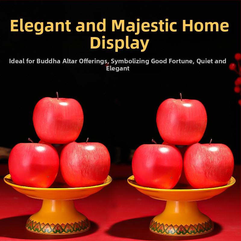 Keramická miska na ovocie na obety Purple Lotus – miska na obetu Bohu bohatstva a Budhovi