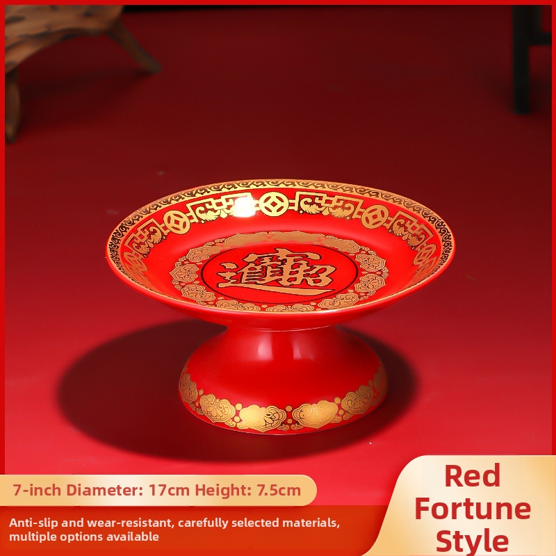 Keraminė vaisių aukojimo plokštelė Purple Lotus – plokštelė aukai Dievui Turtams ir Budai