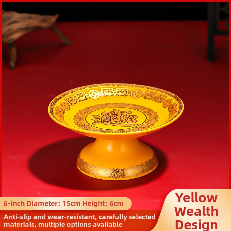 Keraminė vaisių aukojimo plokštelė Purple Lotus – plokštelė aukai Dievui Turtams ir Budai