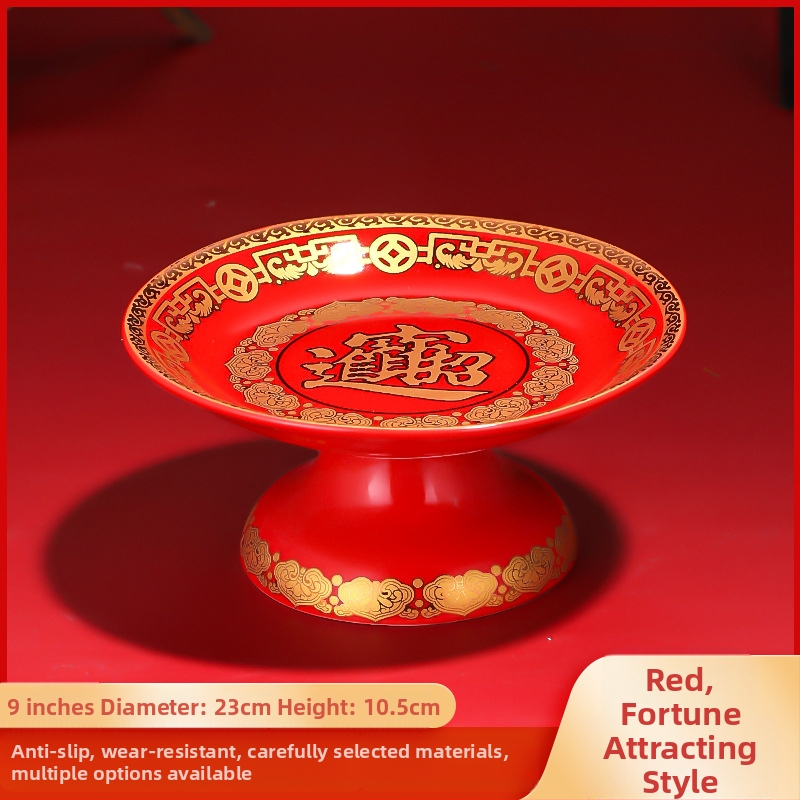 Keraminė vaisių aukojimo plokštelė Purple Lotus – plokštelė aukai Dievui Turtams ir Budai