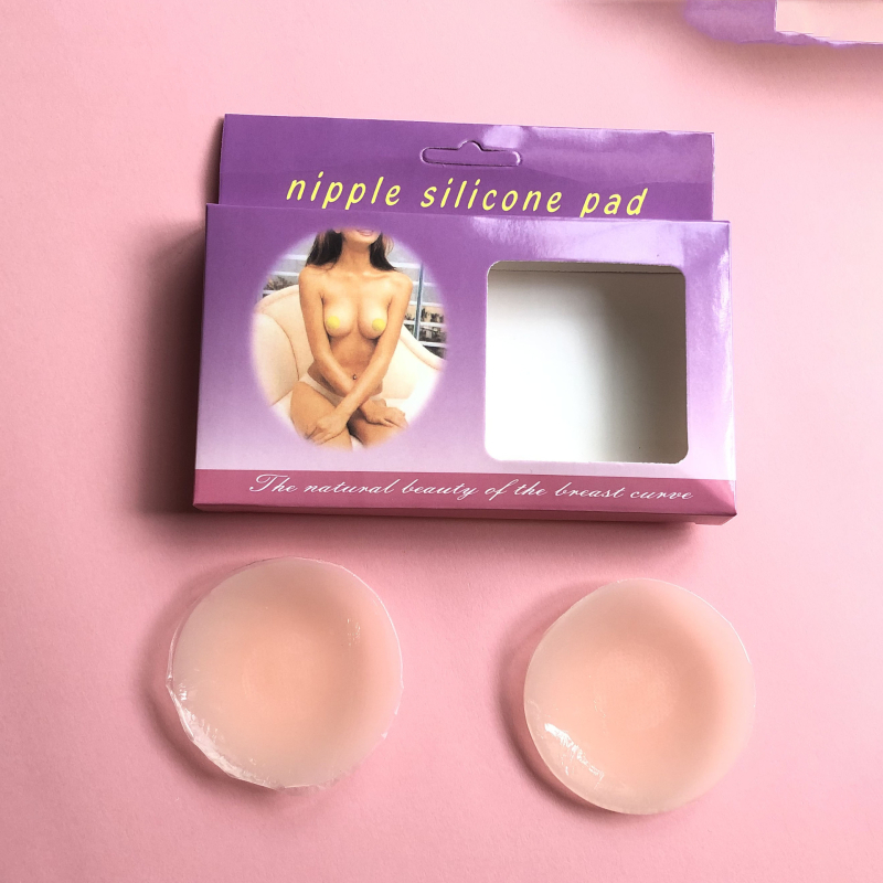 Σιλικόνο αυτοκόλλητο θηλής, υπερλεπτό δαντελένιο μαξιλαράκι στήθους, στρογγυλό σχήμα, αόρατο, Sexy