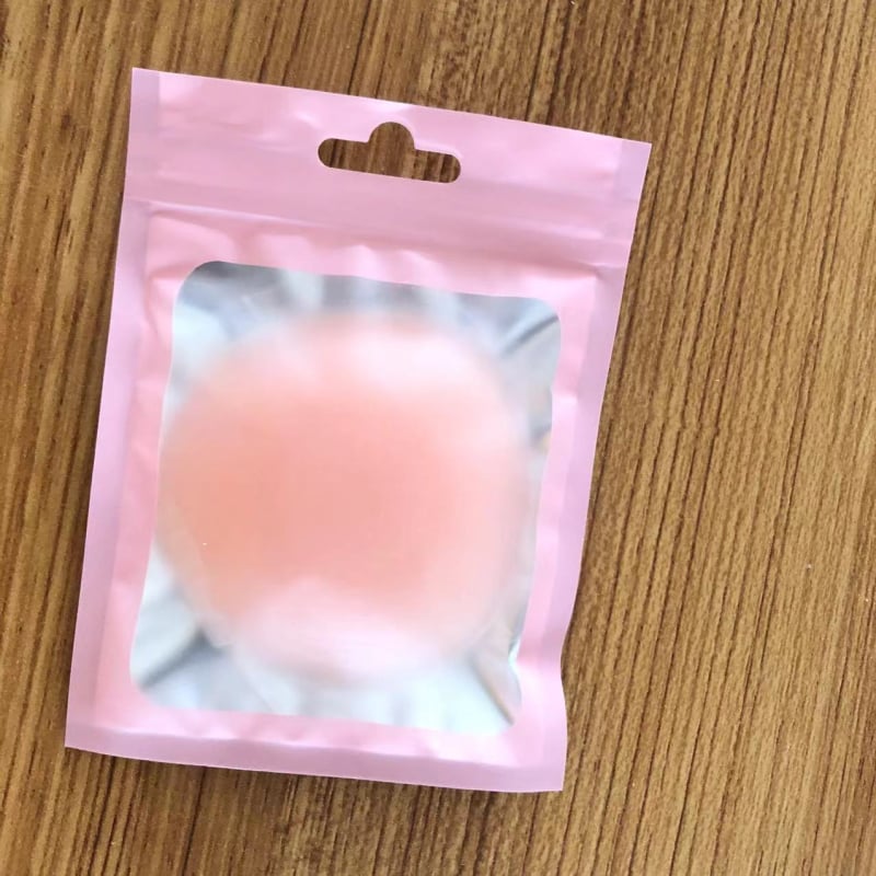 Σιλικόνο αυτοκόλλητο θηλής, υπερλεπτό δαντελένιο μαξιλαράκι στήθους, στρογγυλό σχήμα, αόρατο, Sexy