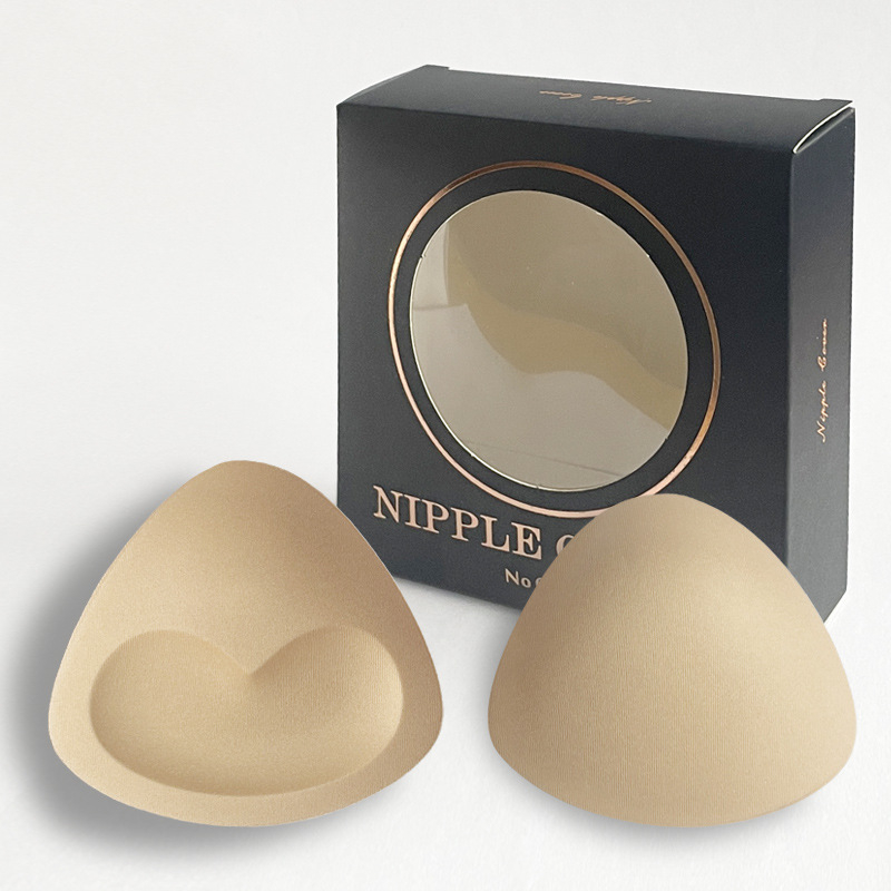 Τρίγωνα διπλής όψης αόρατα μαξιλαράκια στήθους για σουτιέν χωρίς κόλλα, νάιλον, παχύτερα, αυξάνουν το στήθος, μάρκα Foreign stars, κυκλοφόρηση καλοκαίρι του 2025