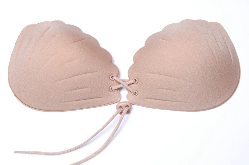 Επίθεμα στήθους από νάιλον για μαγιό, γυαλιστερή επιφάνεια, στρογγυλό σχήμα θηλής, συγκράτηση και πρόληψη εξωτερικής διαστολής