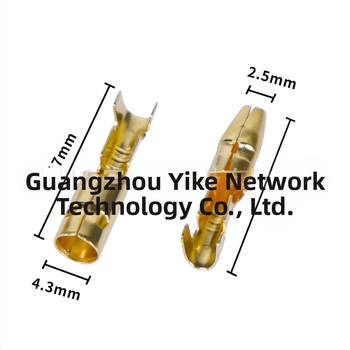 Τερματικός σύνδεσμος τύπου bullet, αρσενικός και θηλυκός για αυτοκινητο-ηλεκτρονικά - AC/DC plug-in, στρογγυλός, επαφή από ορείχαλκο, μόνωση σιλικόνης, ψυχρή πρέσα