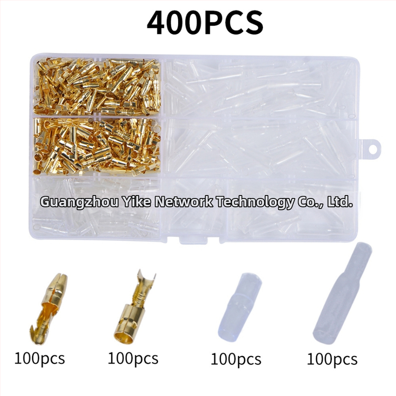 Τερματικός σύνδεσμος τύπου bullet, αρσενικός και θηλυκός για αυτοκινητο-ηλεκτρονικά - AC/DC plug-in, στρογγυλός, επαφή από ορείχαλκο, μόνωση σιλικόνης, ψυχρή πρέσα