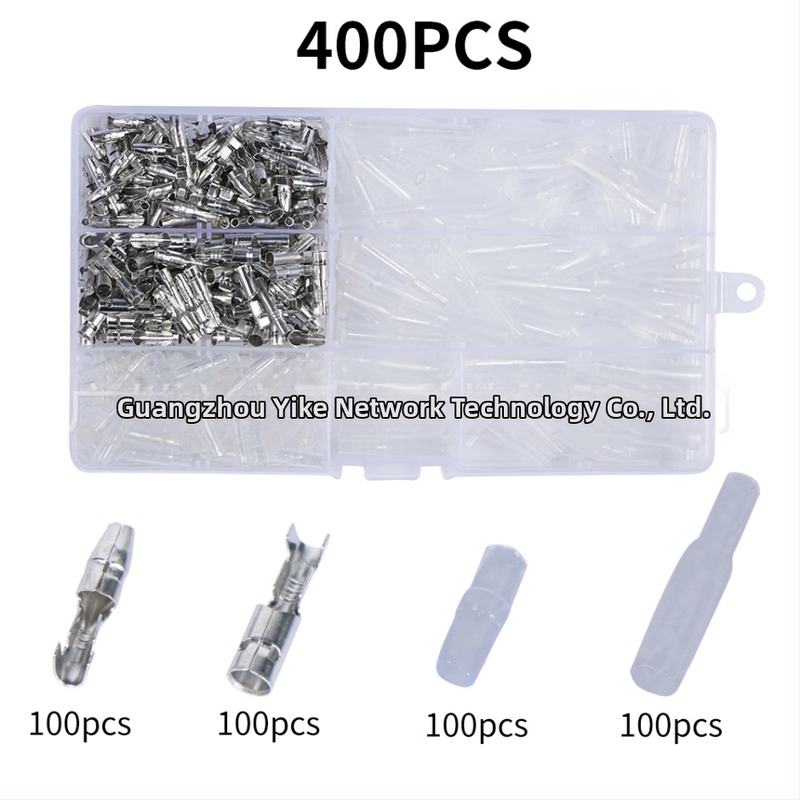 Τερματικός σύνδεσμος τύπου bullet, αρσενικός και θηλυκός για αυτοκινητο-ηλεκτρονικά - AC/DC plug-in, στρογγυλός, επαφή από ορείχαλκο, μόνωση σιλικόνης, ψυχρή πρέσα