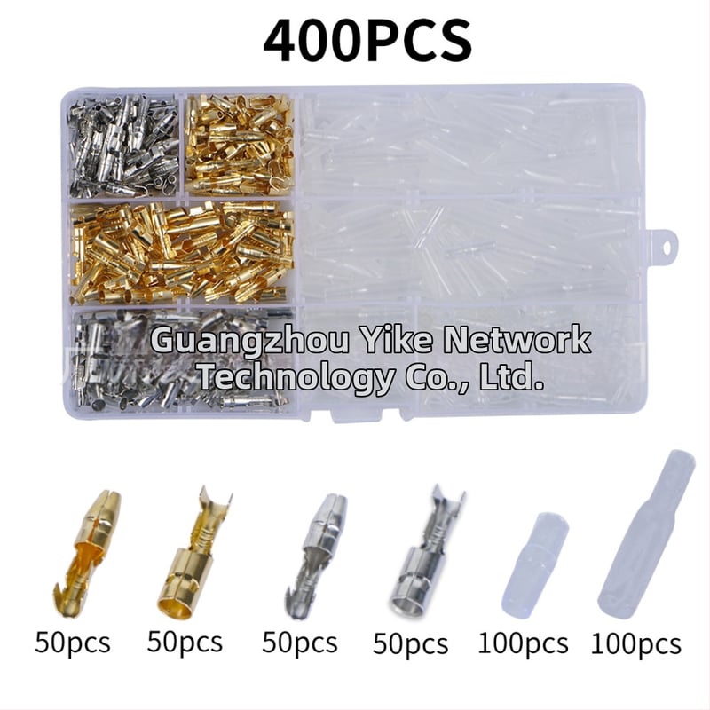 Τερματικός σύνδεσμος τύπου bullet, αρσενικός και θηλυκός για αυτοκινητο-ηλεκτρονικά - AC/DC plug-in, στρογγυλός, επαφή από ορείχαλκο, μόνωση σιλικόνης, ψυχρή πρέσα