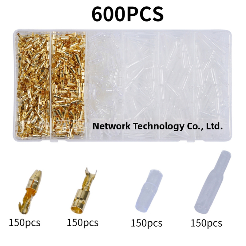 Τερματικός σύνδεσμος τύπου bullet, αρσενικός και θηλυκός για αυτοκινητο-ηλεκτρονικά - AC/DC plug-in, στρογγυλός, επαφή από ορείχαλκο, μόνωση σιλικόνης, ψυχρή πρέσα