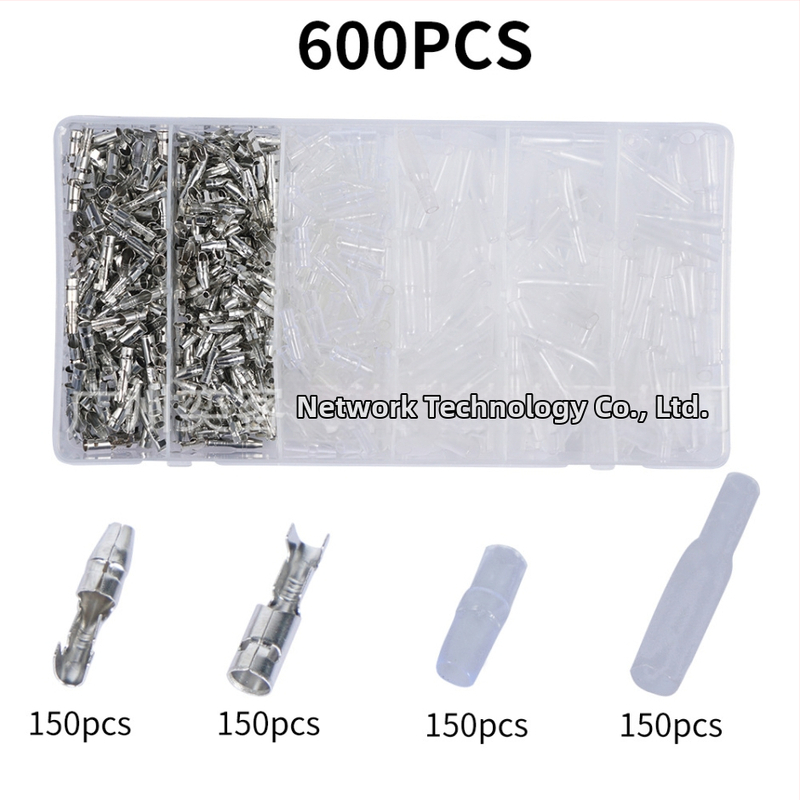 Τερματικός σύνδεσμος τύπου bullet, αρσενικός και θηλυκός για αυτοκινητο-ηλεκτρονικά - AC/DC plug-in, στρογγυλός, επαφή από ορείχαλκο, μόνωση σιλικόνης, ψυχρή πρέσα