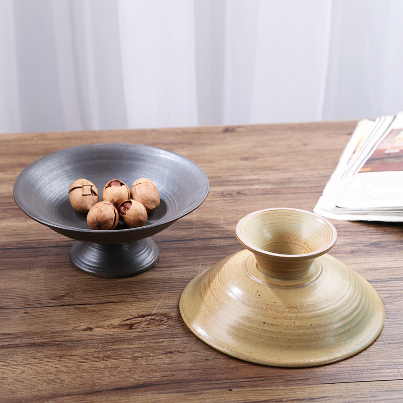 Mood Ceramics gyümölcstál magas lábbal – kerámia, retro lux stílus, bevezetés 2022 tavasz