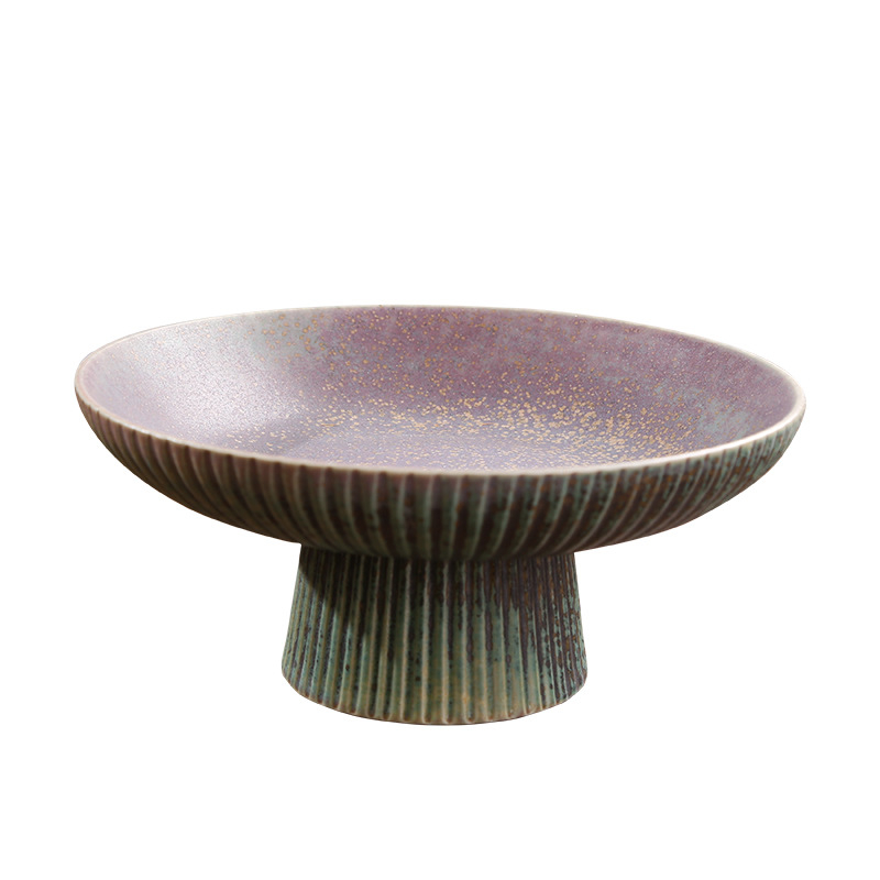 Mood Ceramics gyümölcstál magas lábbal – kerámia, retro lux stílus, bevezetés 2022 tavasz