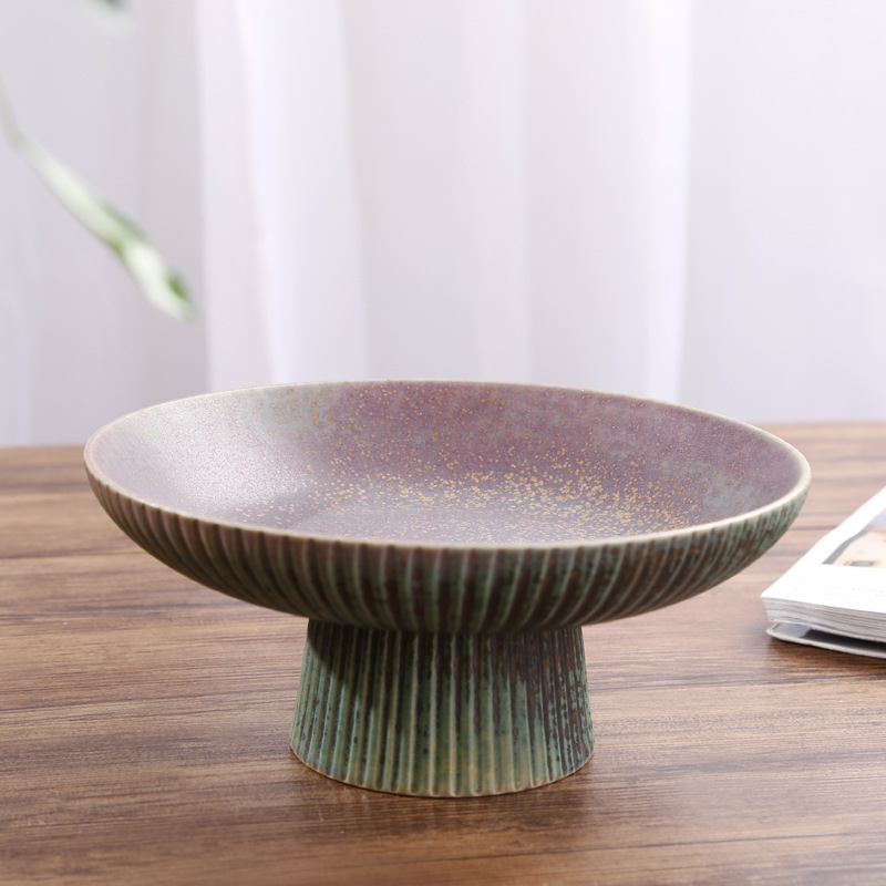 Mood Ceramics gyümölcstál magas lábbal – kerámia, retro lux stílus, bevezetés 2022 tavasz