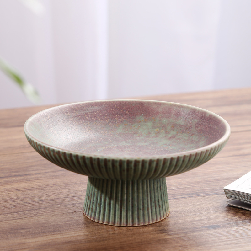 Mood Ceramics gyümölcstál magas lábbal – kerámia, retro lux stílus, bevezetés 2022 tavasz