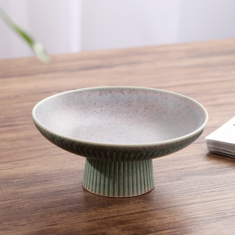 Mood Ceramics gyümölcstál magas lábbal – kerámia, retro lux stílus, bevezetés 2022 tavasz