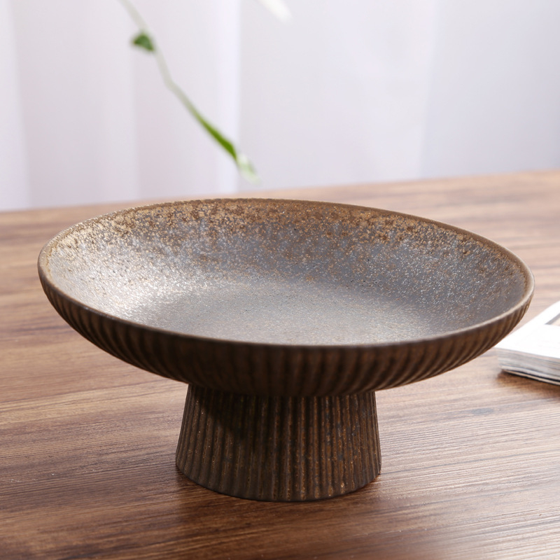 Mood Ceramics gyümölcstál magas lábbal – kerámia, retro lux stílus, bevezetés 2022 tavasz