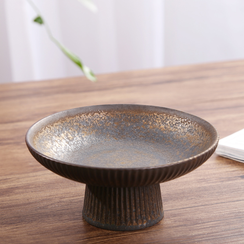 Mood Ceramics gyümölcstál magas lábbal – kerámia, retro lux stílus, bevezetés 2022 tavasz