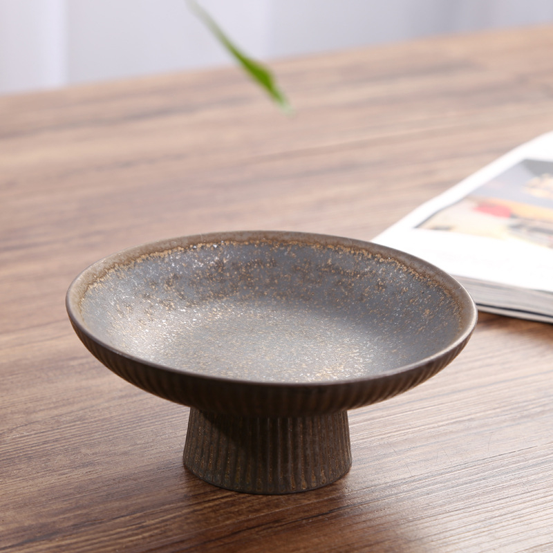 Mood Ceramics gyümölcstál magas lábbal – kerámia, retro lux stílus, bevezetés 2022 tavasz