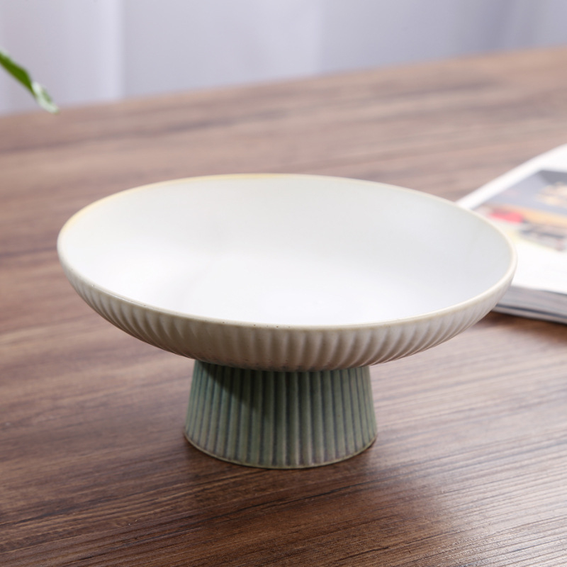 Mood Ceramics gyümölcstál magas lábbal – kerámia, retro lux stílus, bevezetés 2022 tavasz