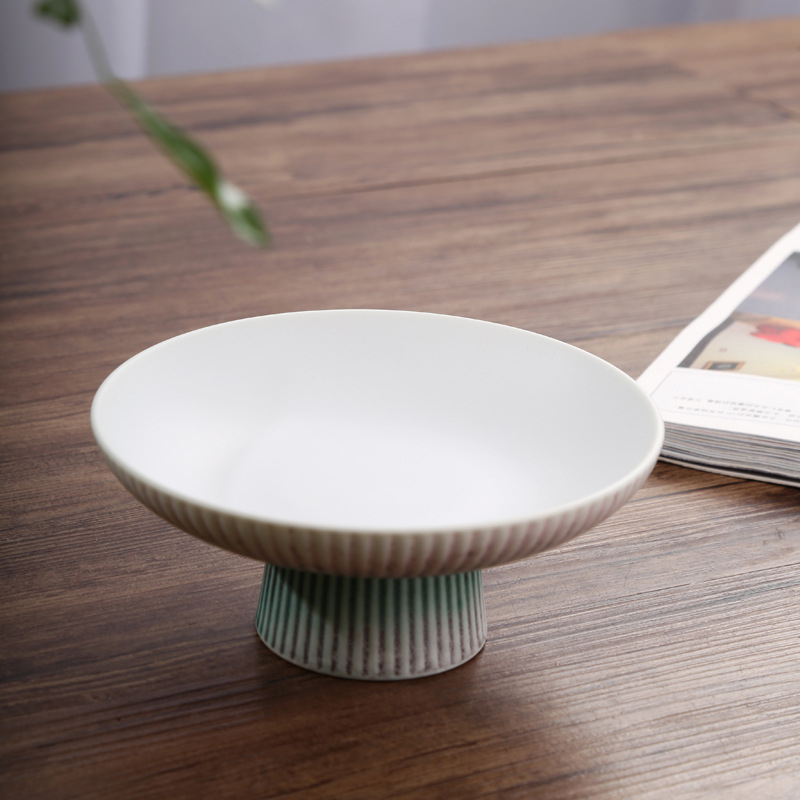 Mood Ceramics gyümölcstál magas lábbal – kerámia, retro lux stílus, bevezetés 2022 tavasz