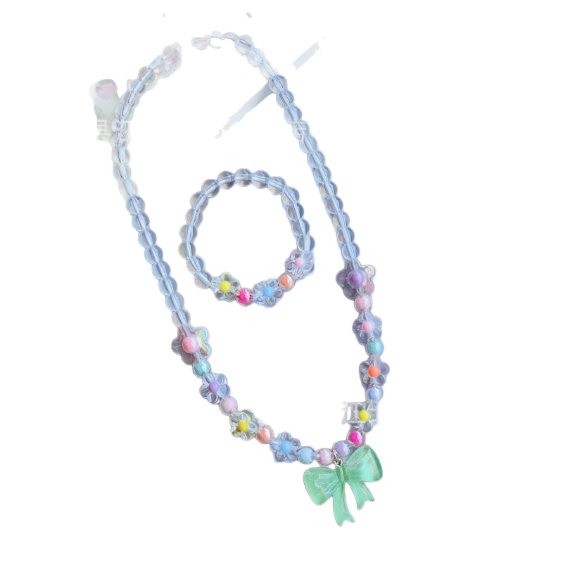 Laste kaelakee ja käevõru komplekt lipsu motīviga, käsitöö, akrüül, karikatuuristiil