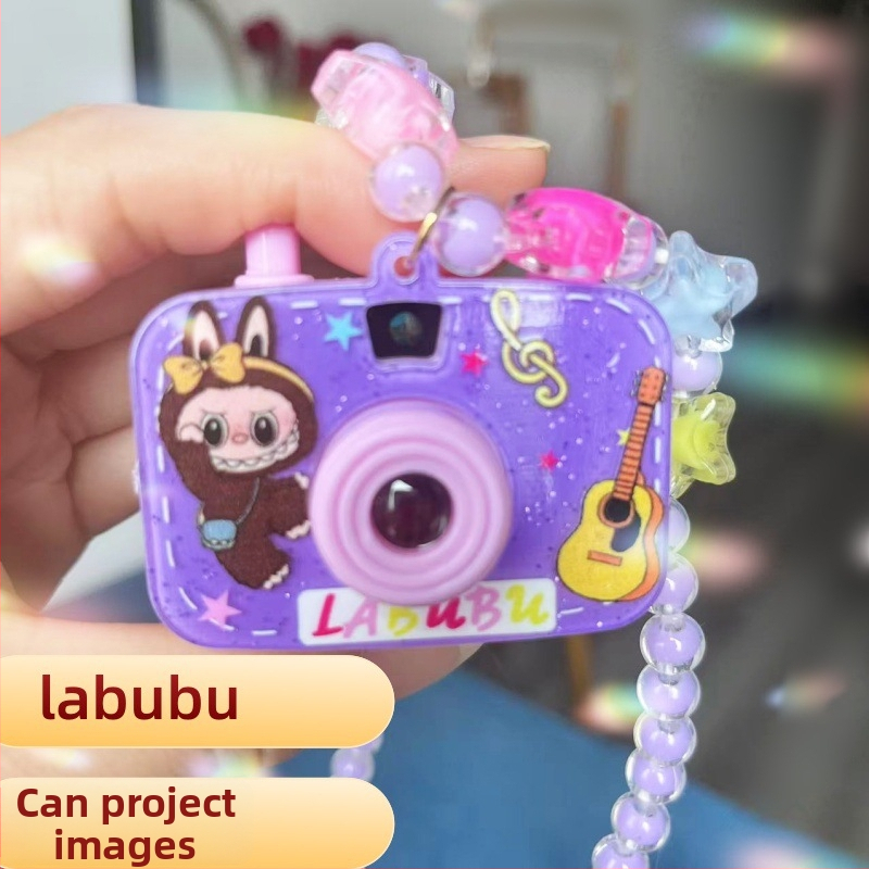 Kaelakee karikatüüriga ripats, plastik-resiin materjal, kunstlik kristall, pärlidega dekoratsioon