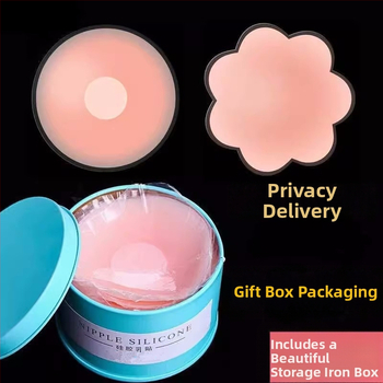 Σιλικονούχα καλύμματα θηλών, υπερλεπτές, δαντελωτές λεπτομέρειες, στρογγυλό σχήμα, αόρατα