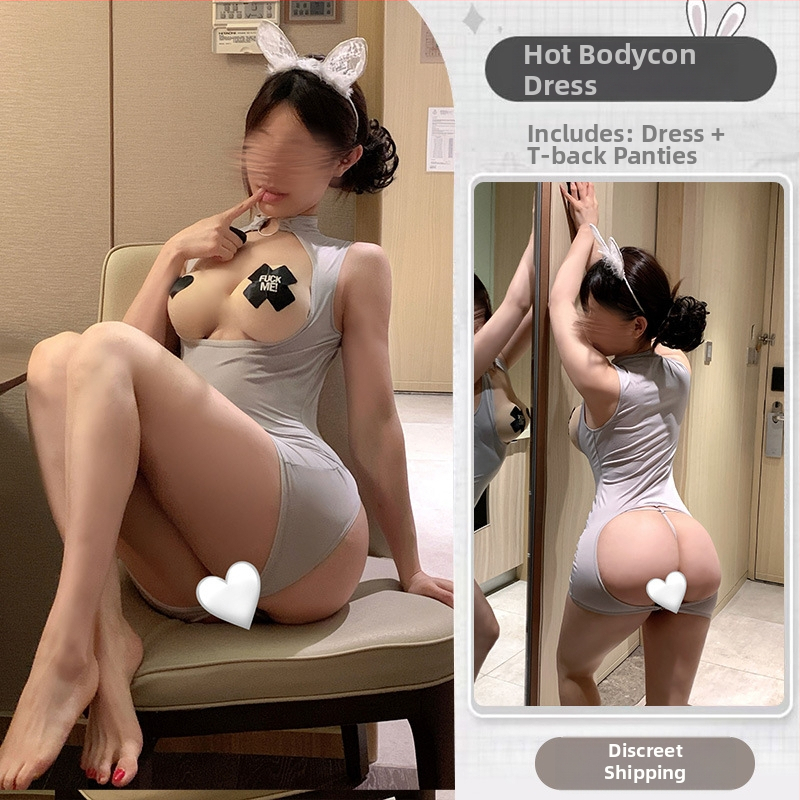 Női fehérnemű szett – dekoltázs kiemelő stílus, uniformára emlékeztető dizájn, érzéki szerepjáték, Chan Peach márka, kód T823