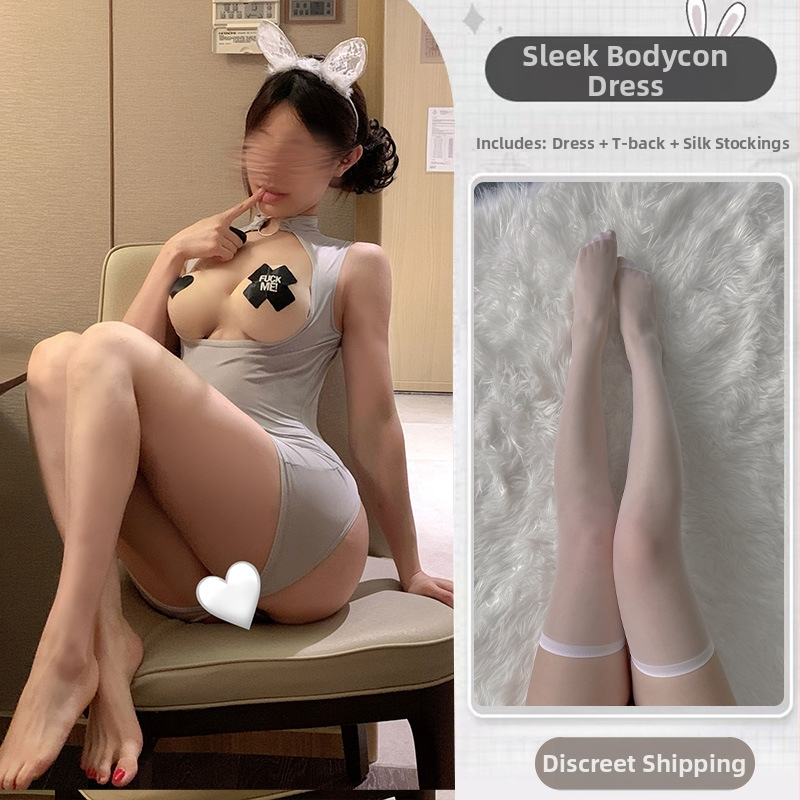 Női fehérnemű szett – dekoltázs kiemelő stílus, uniformára emlékeztető dizájn, érzéki szerepjáték, Chan Peach márka, kód T823