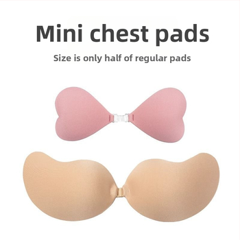 Μπικίνι αυτοκόλλητο στήθους — νάιλον, αναπνεύσιμο, αόρατο, με σχήμα καρδιάς για τη θηλή, παγιέτες, push-up εφέ