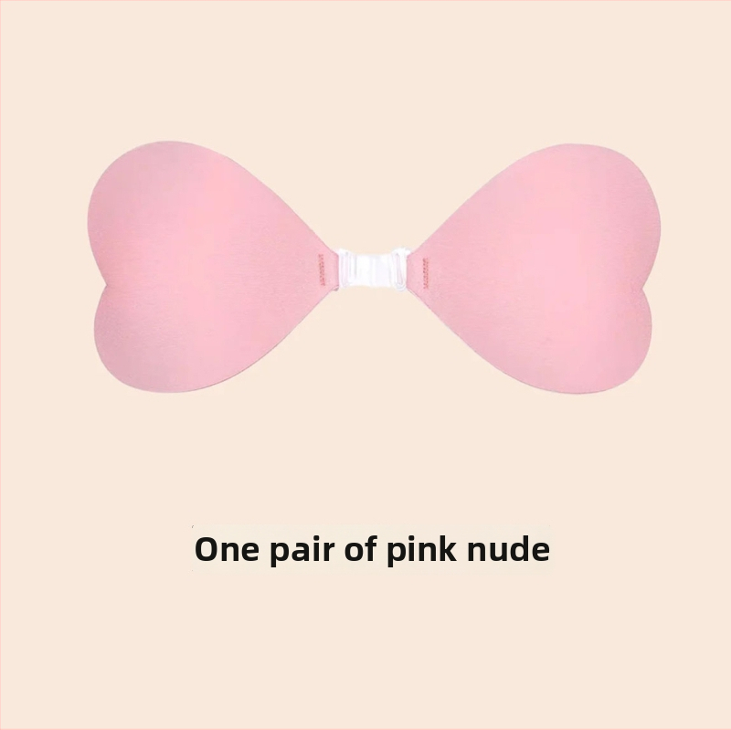 Μπικίνι αυτοκόλλητο στήθους — νάιλον, αναπνεύσιμο, αόρατο, με σχήμα καρδιάς για τη θηλή, παγιέτες, push-up εφέ