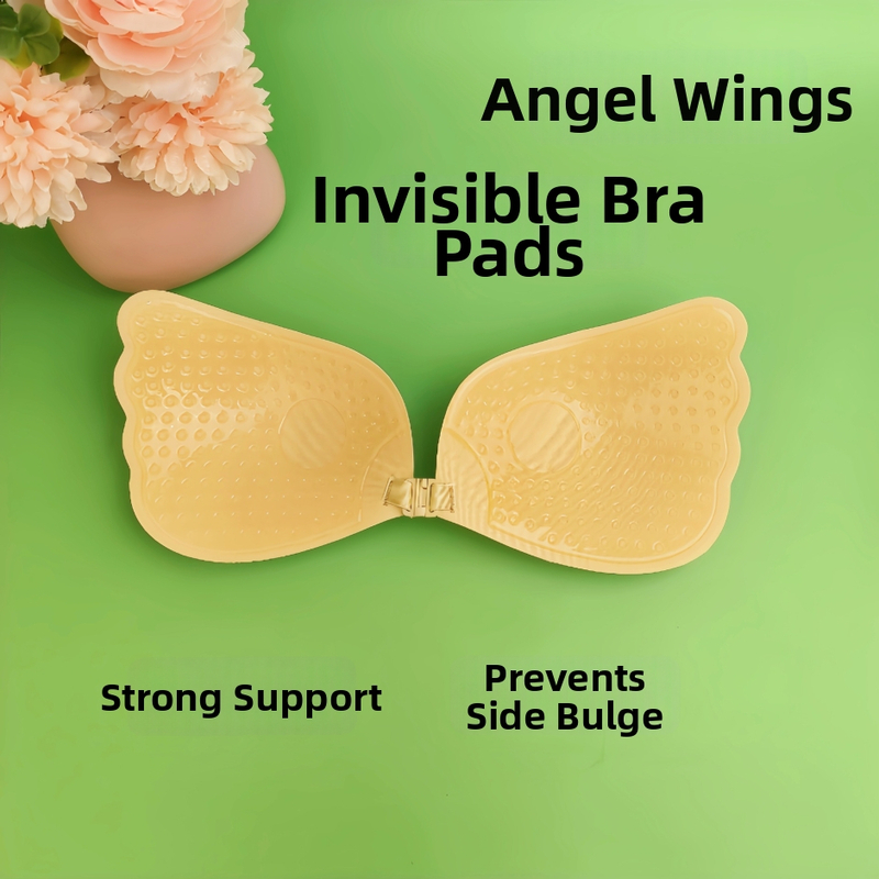 Patch στήθους χωρίς τιράντες με φτερά αγγέλου, ultra-thin σιλικόνη, διαπνέει και αόρατο, συσπειρώνει το στήθος, patch θηλής σε σχήμα λουλουδιού