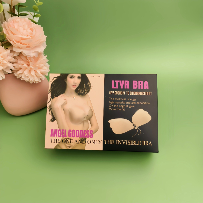 Patch στήθους χωρίς τιράντες με φτερά αγγέλου, ultra-thin σιλικόνη, διαπνέει και αόρατο, συσπειρώνει το στήθος, patch θηλής σε σχήμα λουλουδιού