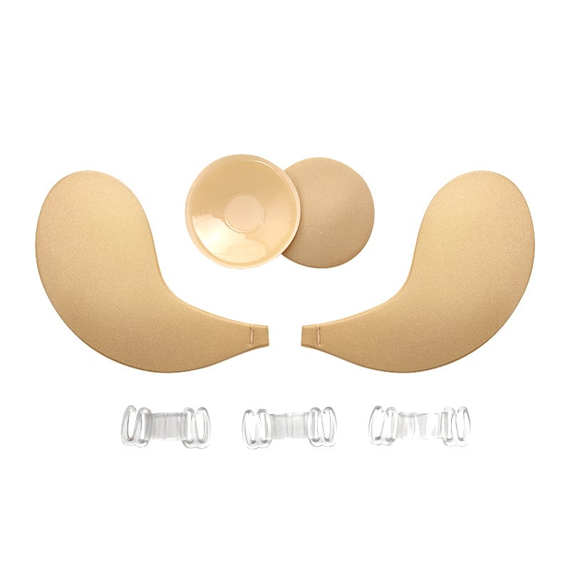 Επίθεμα στήθους με ανύψωση, λεπτό, αόρατο και διαπνέον, σχήμα πεντάφυλλο, κατάλληλο για νυφικό και τιράντες, ερωτικό στυλ