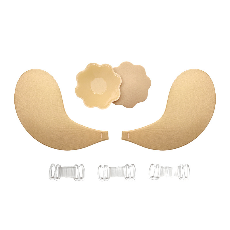 Επίθεμα στήθους με ανύψωση, λεπτό, αόρατο και διαπνέον, σχήμα πεντάφυλλο, κατάλληλο για νυφικό και τιράντες, ερωτικό στυλ