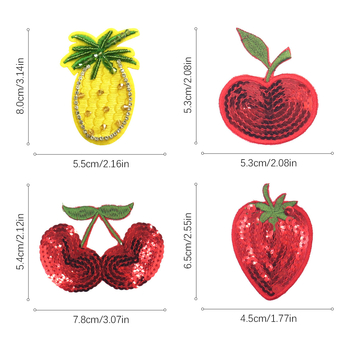 Pasties za grudi s voćnim dijamantnim dizajnom – ananas; materijali: poliester, PU, dijamant; funkcija: bez traga, nevidljive; stil: perle, dijamantni nakit; oblici bradavica: trešnja, jagoda, ananas, jabuka