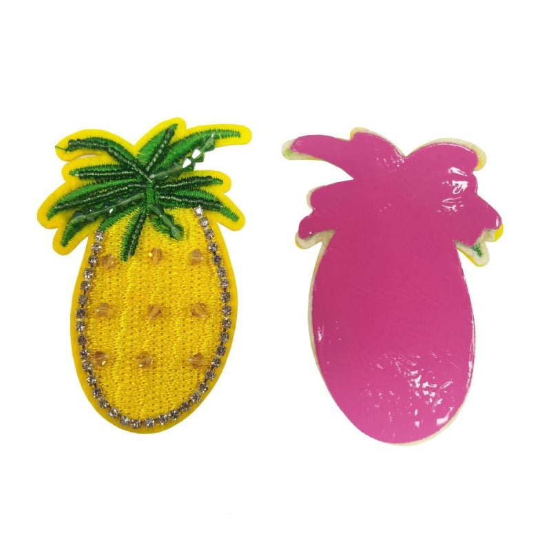 Pasties za grudi s voćnim dijamantnim dizajnom – ananas; materijali: poliester, PU, dijamant; funkcija: bez traga, nevidljive; stil: perle, dijamantni nakit; oblici bradavica: trešnja, jagoda, ananas, jabuka