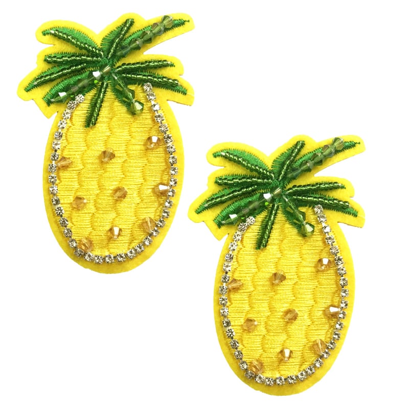Pasties za grudi s voćnim dijamantnim dizajnom – ananas; materijali: poliester, PU, dijamant; funkcija: bez traga, nevidljive; stil: perle, dijamantni nakit; oblici bradavica: trešnja, jagoda, ananas, jabuka