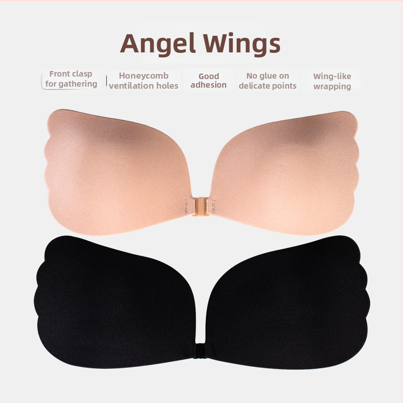 Bez plecu siksnām, pašlīmējošs push-up krūšturis ar 3/4 kausu, bezšuvju viengabala dizains