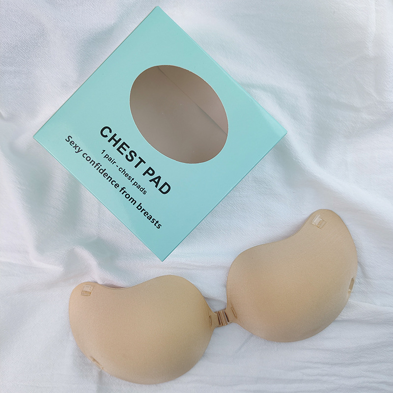 Mangó szilikon emlőpatch nőknek — összegyűjtés, láthatatlan, lélegző; vastagodott patch csipékkel, mangó formájú mellbimbó; Anyag: szivacs + szilikon