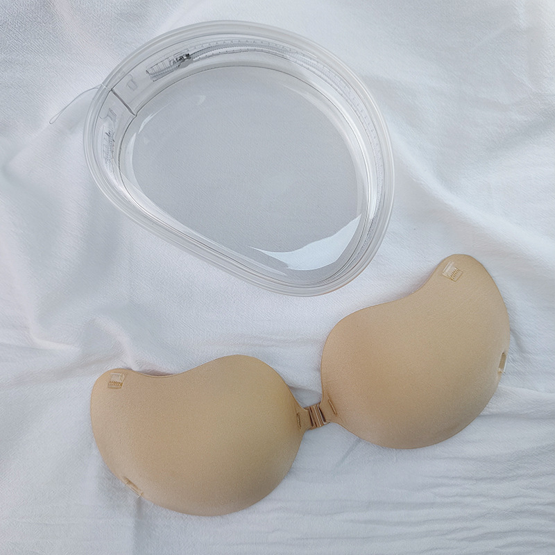 Mangó szilikon emlőpatch nőknek — összegyűjtés, láthatatlan, lélegző; vastagodott patch csipékkel, mangó formájú mellbimbó; Anyag: szivacs + szilikon