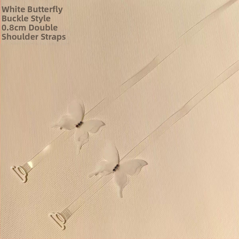 Neredzamās krūštura siksnas — caurspīdīgas, bow tie stila elementi, diamantu akcenti; Nailons; Yongwei; Izlaidums: Ziemas 2025